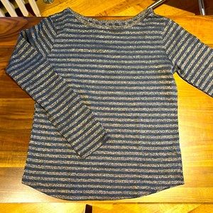 Zara metallic stripe top
